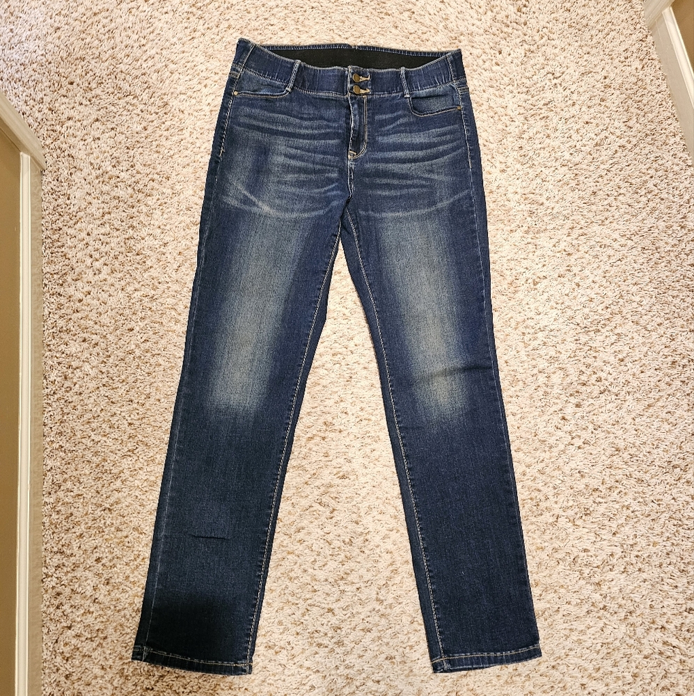 2 Pair Apt. 9 Straight Leg Jeans Pull On Jeggings Tummy Control Size 16